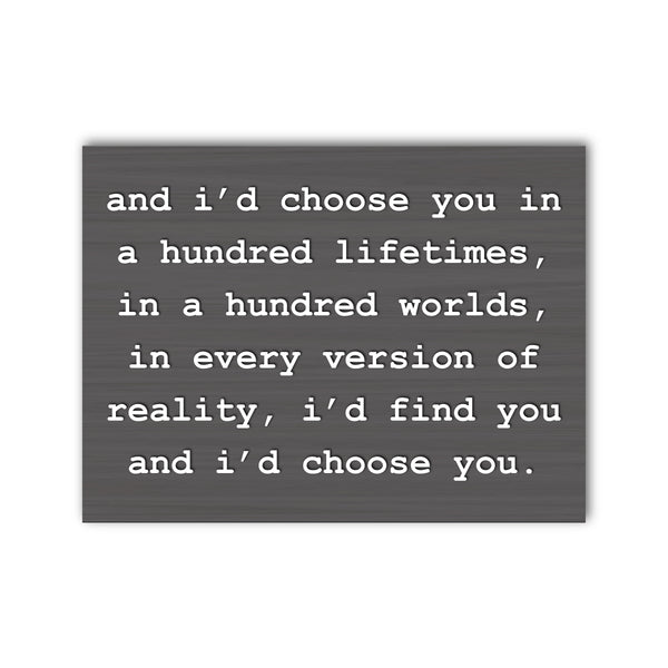 And I'd Choose You